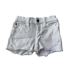 DL1961 Girls' White Lucy Distressed Denim Shorts Size 2